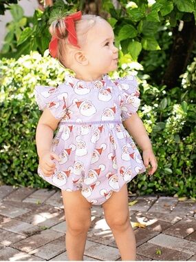 Pink Chicken
Baby Girls Jennifer Bubble Lavender Santas